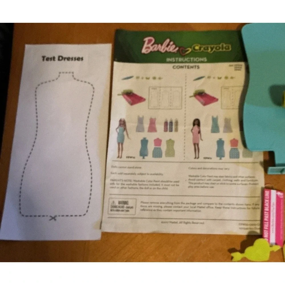 Barbie Crayola Tie Dye Kit With Instructions And‎ Dyes
